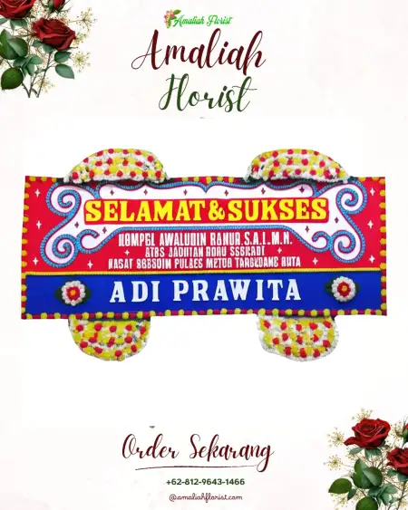 Papan Bunga Ucapan Selamat Paremono